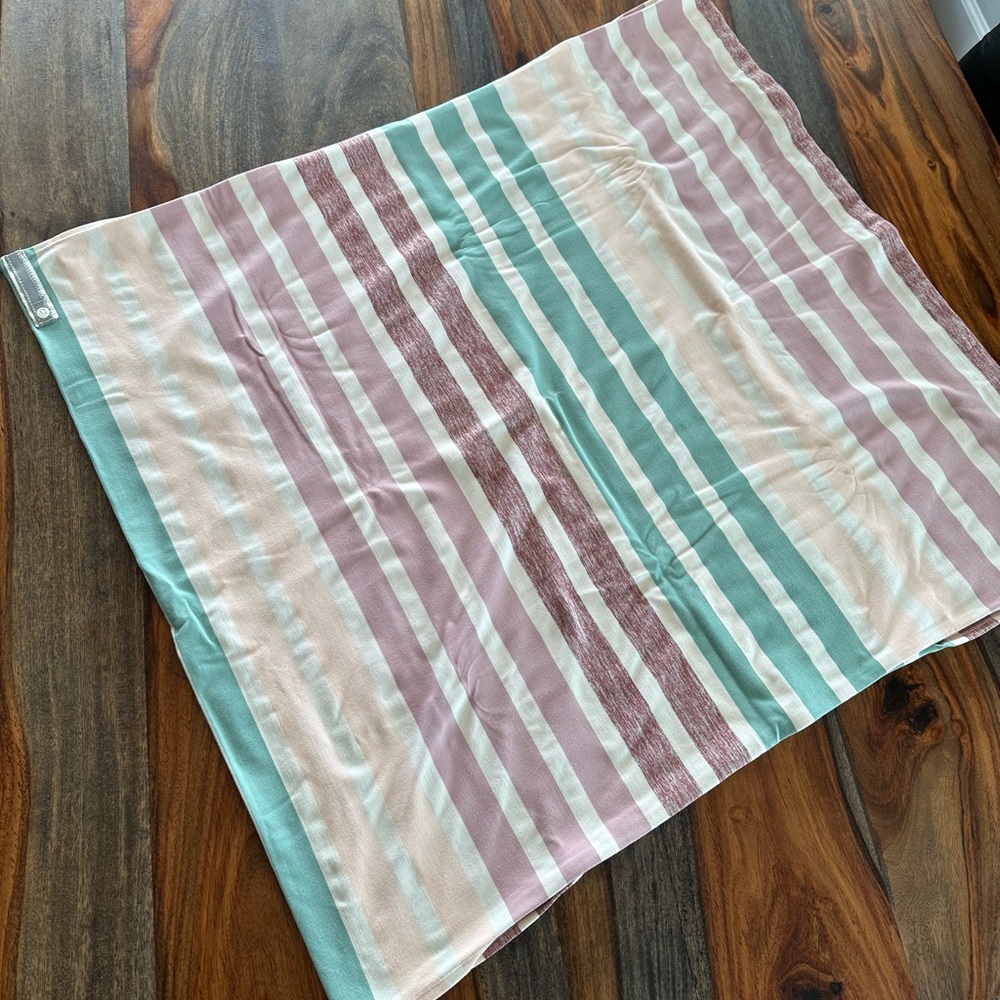 lululemon athletica Pastel Mint, Pink & White Striped Scarf